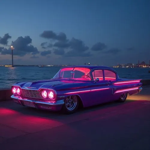 galaxie,riviera,retro car,polara,opala,night highway,Photography,General,Realistic