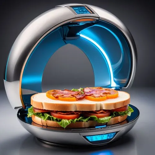 sandwich toaster,food steamer,burger king premium burgers,inflatable ring,polar a360,bread machine,kitchen appliance accessory,mri machine,cheeseburger,food warmer,provolone,futuristic,kitchen appliance,iot,hamster wheel,technology of the future,microwave oven,cheese wheel,burger emoticon,the speaker grill,Photography,General,Realistic