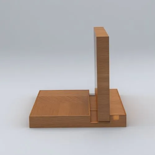 a wooden block with two smaller blocks sticking out,wooden ruler,wooden mockup,incense with stand,paper stand,bookend,lecterns,Photography,General,Realistic