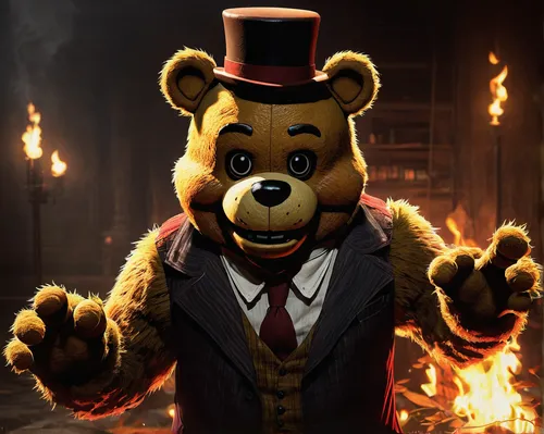 scandia bear,3d teddy,fire background,bear teddy,left hand bear,teddy-bear,bear,firebrat,pyro,suit actor,pubg mascot,teddybear,butler,pyrogames,business man,teddy,teddy bear,banker,mayor,fire master,Art,Classical Oil Painting,Classical Oil Painting 12