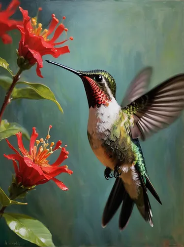 Imagine a magical ruby-throated hummingbird that grants wishes.,ruby-throated hummingbird,ruby throated hummingbird,annas hummingbird,bird hummingbird,calliope hummingbird,bee hummingbird,rofous hummi