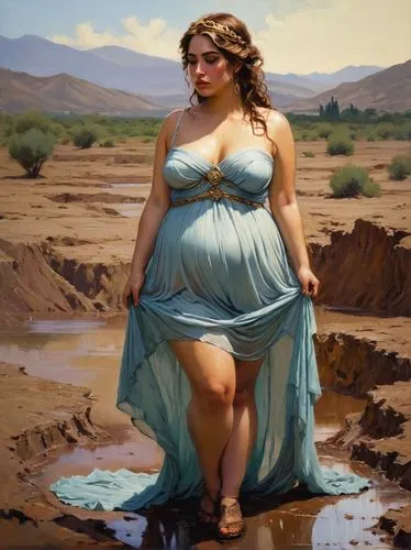 water nymph,girl on the river,woman at the well,the blonde in the river,girl in a long dress,nereid,godward,woman with ice-cream,khnopff,bather,botero,giancola,galatea,washerwoman,dossi,girl with cloth,currin,acqua,messalina,amphitrite,Conceptual Art,Fantasy,Fantasy 15