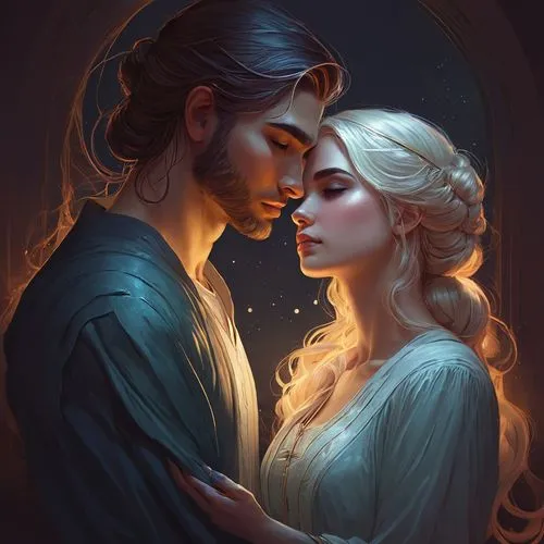 romantic portrait,tangled,fantasy portrait,prince and princess,elsa,lover's grief,a fairy tale,rapunzel,fairy tale icons,cg artwork,fairy tale,fairytale characters,young couple,braid,fantasy picture,digital painting,serenade,fairytale,beautiful couple,jessamine,Conceptual Art,Fantasy,Fantasy 17