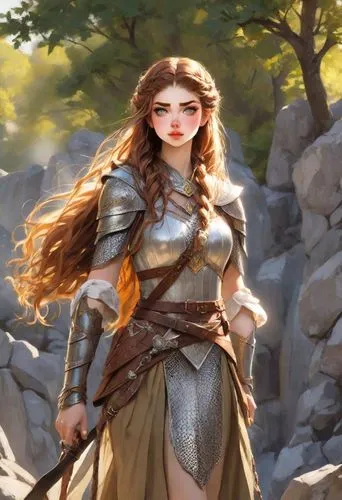 female warrior,warrior woman,fantasy woman,yavana,elona,krietor,Digital Art,Impressionism