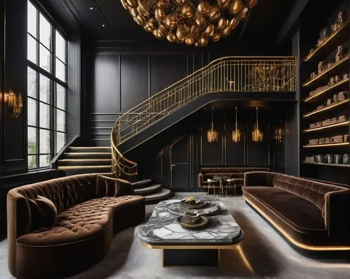 luxury home interior,opulent,luxe,opulently,interior design,opulence,bookcases,art deco,staircase,bookshelves,poshest,luxury hotel,minotti,interior decoration,bookcase,interior modern design,great room,luxury,ornate room,luxurious,Illustration,Paper based,Paper Based 05