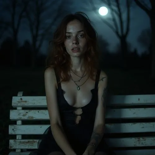 vampire woman,orona,photo session at night,nightdress,marylou,dark portrait,Photography,Documentary Photography,Documentary Photography 06