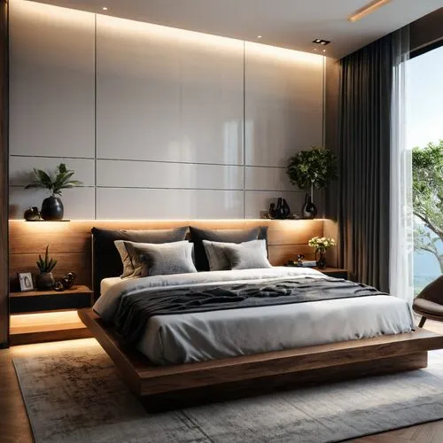 Modern bedroom interior design for Modern contemporary interior design,modern room,modern decor,contemporary decor,interior modern design,room divider,sleeping room,canopy bed,bedroom,guest room,bed f