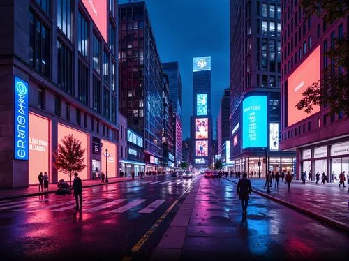 new york streets,shinjuku,yonge,neon lights,time square,paulista,citylights,colored lights,colorful city,tokyo,times square,city at night,city corner,city lights,tokyo city,cybercity,akiba,newyork,shanghai,new york