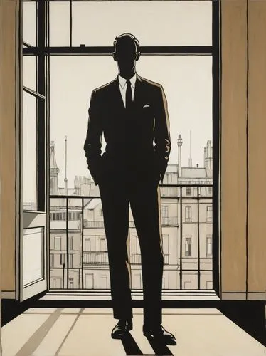 silhouette of man,man silhouette,mies,blacksad,crittall,a black man on a suit,Art,Artistic Painting,Artistic Painting 01