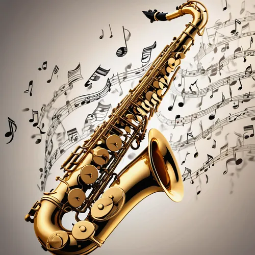 Saxophone with musical notes coming out of it,baritone saxophone,tenor saxophone,saxophone,brass instrument,wind instrument,saxhorn,woodwind instrument,saxophone playing man,saxophonist,wind instrumen