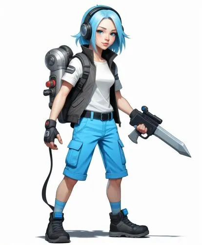 gaige,pubg mascot,girl with gun,bulletgirl,girl with a gun,evie