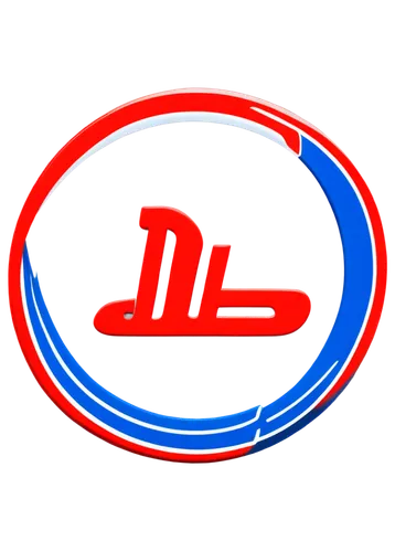 Los Angeles Dodgers logo, baseball team emblem, blue red white colors, stylized letter D, circular shape, 3D effect, glossy finish, metallic material, reflective surface, close-up shot, centered compo