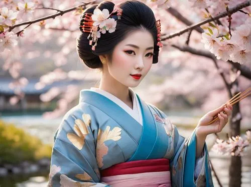 geiko,maiko,geisha girl,hanfu,geisha,gisaeng,plum blossoms,geishas,japanese woman,oiran,oriental princess,chuseok,plum blossom,heian,goryeo,apricot blossom,oriental girl,hanbok,japanese cherry blossom,cherry blossom japanese,Conceptual Art,Oil color,Oil Color 24