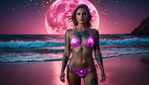 neon body painting,purple moon,derivable,horoscope libra,photoshop manipulation,body painting,Photography,General,Fantasy