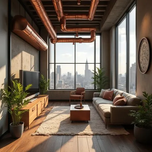 loft,living room,livingroom,penthouses,apartment lounge,lofts,sky apartment,modern living room,sunroom,modern room,sitting room,modern decor,apartment,bonus room,hardwood floors,an apartment,roof landscape,great room,interior design,wooden windows,Photography,General,Realistic