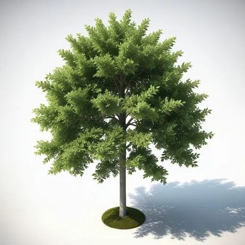 axonométrie d'un jeune arbre réaliste, organique, naturel,a small tree is in the grass on a white background,metasequoia,flourishing tree,small tree,smaller tree,green tree phyton,dwarf tree