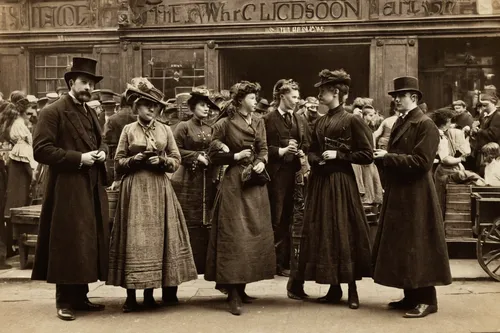 victorian fashion,the victorian era,twenties women,suffragette,carolers,1900s,vintage women,ladies group,women at cafe,women's clothing,victorian style,vaudeville,1905,1906,vintage fashion,1920s,xix century,july 1888,cordwainer,group of people,Conceptual Art,Daily,Daily 18