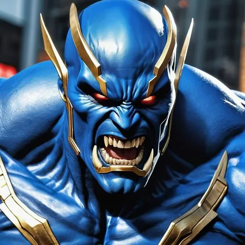 Beast (Marvel Comics) (blue) as a Mortal Kombatant (close up),blue demon,goldar,cleanup,garrison,apokolips,kreder,wolverine,omac,raziel,metron,adamantium,skrull,krrish,shadowpact,chitauri,afflalo,ecli