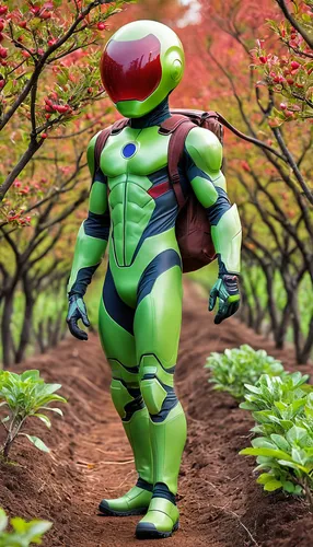 bodypaint,worm apple,forest man,bodypainting,michelangelo,butomus,green tomatoe,3d man,forager,android,patrol,aaa,gardener,frog man,walking man,body painting,background ivy,monocotyledon,3d figure,mandraki,Conceptual Art,Sci-Fi,Sci-Fi 04