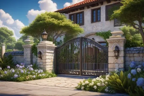 netherwood,gated,render,stone gate,3d rendered,3d render,3d rendering,rendered,luxury home,landscaping,country estate,bendemeer estates,marycrest,entryways,briarcliff,garden door,dreamhouse,entryway,landscaped,novigrad,Illustration,Retro,Retro 07