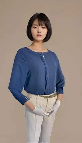 heungseon,chuseok,soghanalian,hanbok,jangmi,haeju,Female,Central Asians,Inverted Bob,Pure Color,Morandi Pink