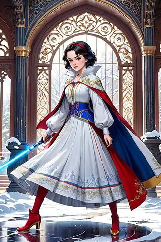 snow white,hanbok,the snow queen,suit of the snow maiden,imperial coat,mulan,zoroastrian novruz,fairy tale character,cinderella,cg artwork,swordswoman,princess sofia,white rose snow queen,oriental princess,princess leia,miss circassian,shuanghuan noble,peking opera,abaya,goddess of justice,Anime,Anime,General