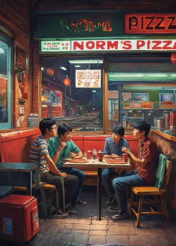 pizzeria,retro diner,pizza service,pizza hawaii,pizza supplier,fast food restaurant,new york restaurant,diner,world digital painting,digital nomads,order pizza,nomads,pizza hut,the pizza,restaurants,gnomes at table,pizza,soda shop,drinking establishment,food court,Conceptual Art,Daily,Daily 10