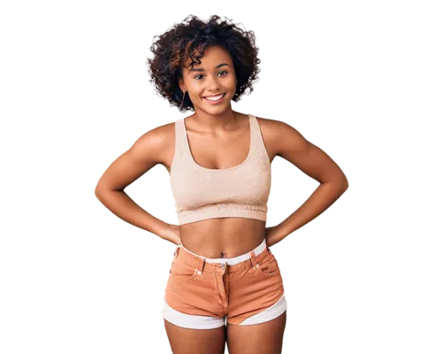 crop top,women's clothing,active shorts,tiana,girl on a white background,women's health,female model,workout items,abs,active pants,sports bra,cycling shorts,diet icon,fir tops,trampolining--equipment and supplies,stomach,caramel,bermuda shorts,navel,aerobic exercise,Illustration,Realistic Fantasy,Realistic Fantasy 15