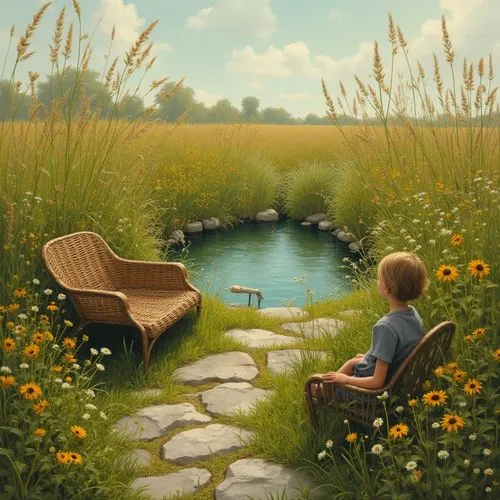 idyll,world digital painting,idyllic,summer day,fantasy picture,tranquillity