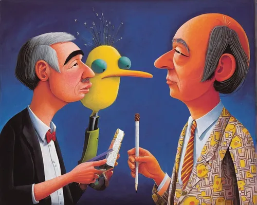 Write a humorous dialogue between two characters discussing their newfound obsession with sago.,conversation,people talking,exchange of ideas,arguing,smoking pipe,talking,art dealer,pipe smoking,juggl