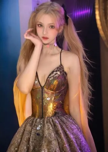 a girl in a purple dress posing for the camera,kotova,chorkina,xueyong,dress doll,hyuna,jungwirth