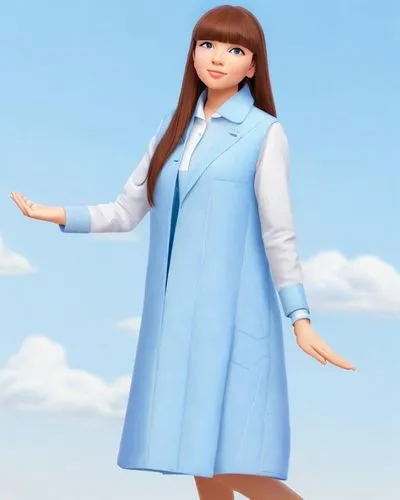 product design，Packaging Design,a picture of a girl in a blue dress and hat,nanako,lois,cartoon doctor,mmd,kimbundu,akimoto,Common,Common,Cartoon