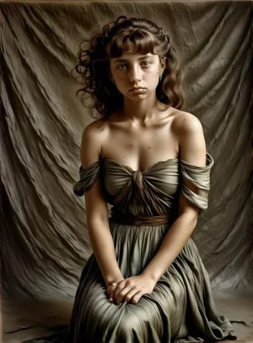 girl in cloth,girl with cloth,ancient egyptian girl,vintage female portrait,mystical portrait of a girl,cleopatra,girl in a historic way,fantasy portrait,young woman,portrait of a girl,girl in a long dress,vintage woman,oil painting,romantic portrait,woman portrait,girl portrait,girl in a long,portrait background,emile vernon,woman sitting