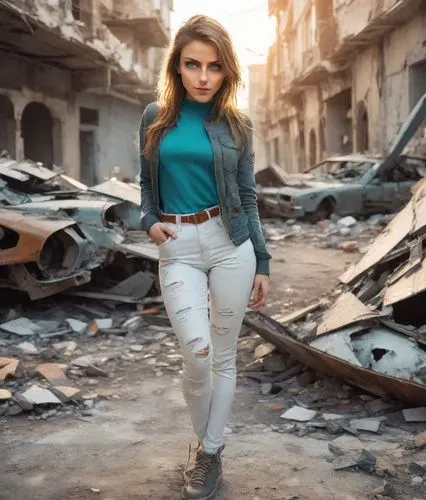 photo session in torn clothes,girl in a historic way,syrian,photoshop manipulation,girl with gun,yemeni,destroyed city,strong woman,young model istanbul,photomanipulation,photo manipulation,eastern ukraine,baghdad,girl and car,syria,iranian,iraq,women clothes,woman holding gun,girl with a gun,Photography,Realistic