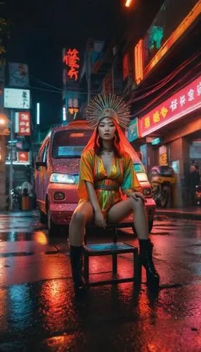 minaj,zhu,asia,asian woman,asian vision,busan night scene