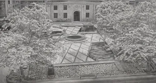 courtyard,maximilian fountain,pencil drawing,old fountain,lafayette square,garden elevation,inside courtyard,the garden society of gothenburg,patio,garden design sydney,chalk drawing,pencil art,garden of the fountain,pencil drawings,paved square,tomb of unknown soldier,august fountain,capitol square,lafayette park,stone drawing,Art sketch,Art sketch,Concept