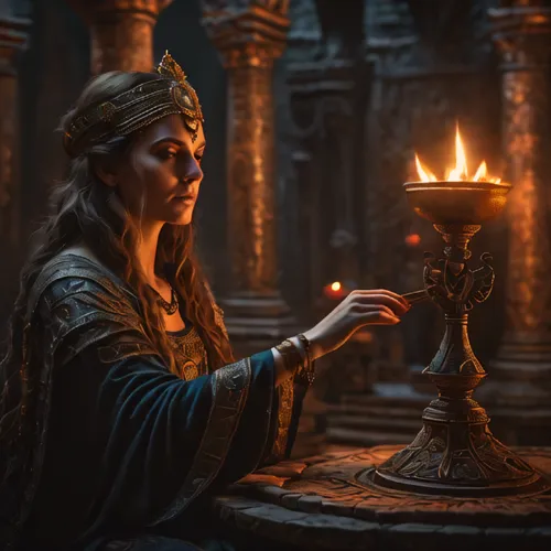 candlemaker,burning candle,offering,candlelight,games of light,black candle,candle,flameless candle,a candle,golden candlestick,praying woman,fire artist,woman praying,candlemas,candlelights,sorceress,light a candle,candle light,priestess,light bearer,Photography,General,Fantasy