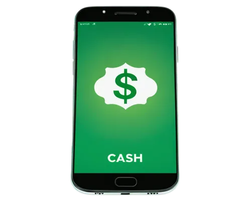 Cash App logo, mobile phone screen, green and white colors, modern design, sleek interface, finger hovering over screen, slight reflection on glass, morning light, shallow depth of field, 3/4 composit