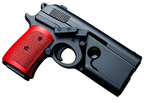 Gun, MP3 player, sleek design, metallic body, black finish, detailed textures, ergonomic grip, trigger finger rest, red dot sight, magazine clip, worn leather holster, low-angle shot, dramatic lightin