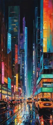 colorful city,cityscape,mongkok,shinjuku,tokyo city,city lights,tokyo,world digital painting,metropolis,city at night,kowloon,shanghai,kinkade,cybercity,cityscapes,city scape,cityzen,kabukiman,citylights,guangzhou,Conceptual Art,Oil color,Oil Color 10