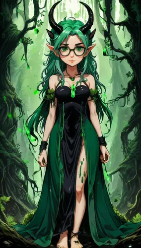 dryad,cernunnos,saria,dryads,medusa gorgon,archdruid,Illustration,Japanese style,Japanese Style 07