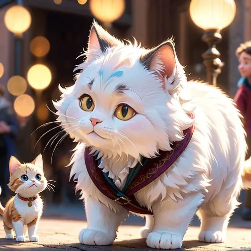 snowbell,cat pageant,christmas trailer,korin,snowcats,miqdad,Anime,Anime,Cartoon