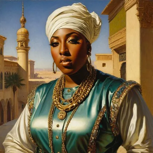 moorish,orientalism,african woman,african american woman,muslim woman,nigeria woman,arabian,islamic girl,portrait of a woman,hijaber,praying woman,lily of the nile,girl in a historic way,woman portrait,sultana,ancient egyptian girl,bedouin,rem in arabian nights,koran,iman,Art,Classical Oil Painting,Classical Oil Painting 42