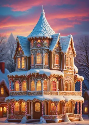 gingerbread house,gingerbread houses,the gingerbread house,victorian house,frederic church,christmas village,christmas town,santa's village,winter house,fairy tale castle,winter village,christmas house,miniature house,christmas landscape,fairytale castle,dolls houses,christmas gingerbread,old victorian,gingerbread maker,snow house,Illustration,Black and White,Black and White 12