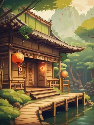 chuseok,tianxia,japanese shrine,cartoon video game background,landscape background,teahouse,jinchuan,kyoto,japanese background,yuexiu,dojo,mid-autumn festival,dalixia,ryokan,qibao,zui,yonghai,japanese sakura background,qingcheng,oriental,Unique,Pixel,Pixel 04