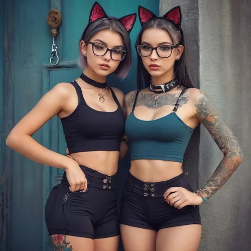 cholas,chicanas,pussycats,modelos,mexicanas,cat ears,halloween costumes,gatos,catterns,reinas,kittens,sgh,asiaticas,tatu,huaylas,devils,costumes,amigas,angel and devil,kittani