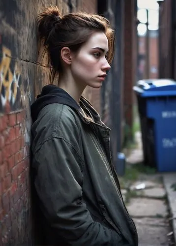 tris,ponds,marylou,lynn,depressed woman,fleabag,alleyways,cloverland,ladywood,parka,ginny,peletier,abnegation,alleys,tuppence,moorside,ancoats,rotherham,dempsie,overcoats,Conceptual Art,Oil color,Oil Color 11