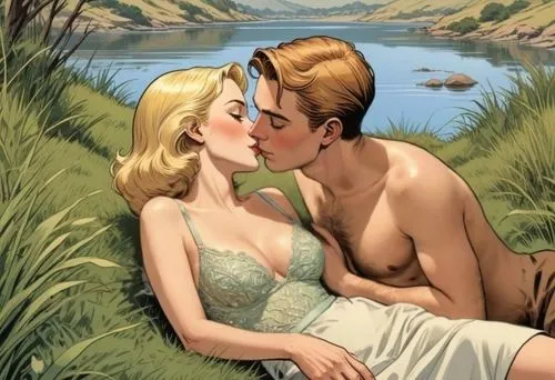 romantic scene,mcginnis,kissing,valentine day's pin up,honeymoon,dilton