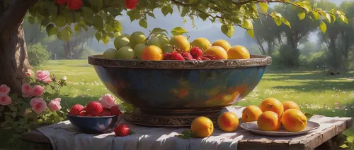 basket of fruit,bowl of fruit in rain,fruit basket,fruit tree,summer still-life,fruit bowl,summer fruit,fresh fruits,basket of apples,bowl of fruit,fruit stand,basket with apples,autumn fruits,fresh fruit,fruit bush,cart of apples,fruit fields,fruits plants,fruit trees,vegetables landscape,Conceptual Art,Fantasy,Fantasy 13