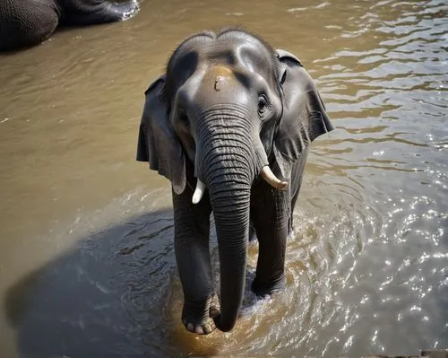 water elephant,asian elephant,kabini,raju,karangwa,mahout,Photography,General,Natural